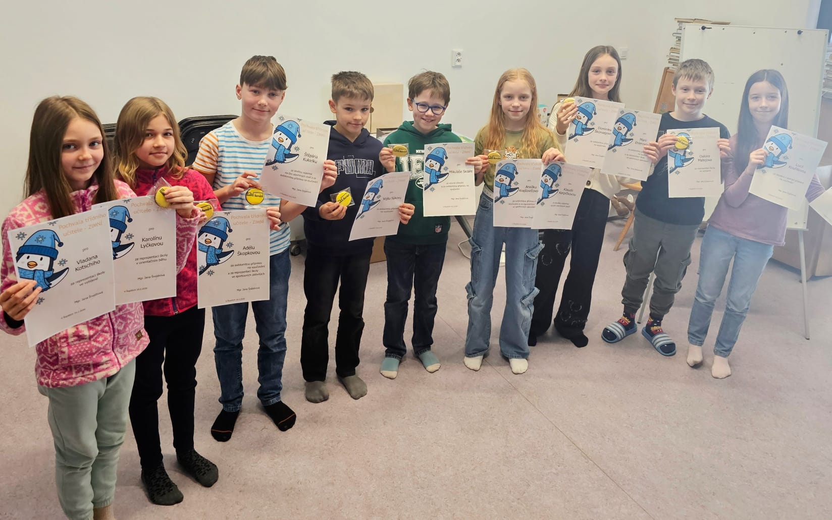 Ocenění žáků za I. pololetí školního roku 2025/26